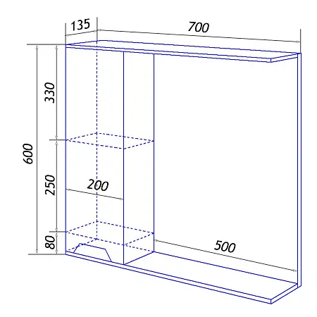 Зеркало Florena 70 лев схема копия