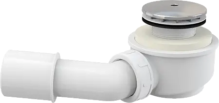 Сифон для душевого поддона Alcadrain  50 мм, заниженный, хромированный пластик (A471CR)