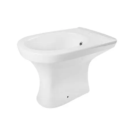 Биде напольное Керамин Санти 350х535х400 угловое скрытое крепление в комплекте, белый (CS00087560)
