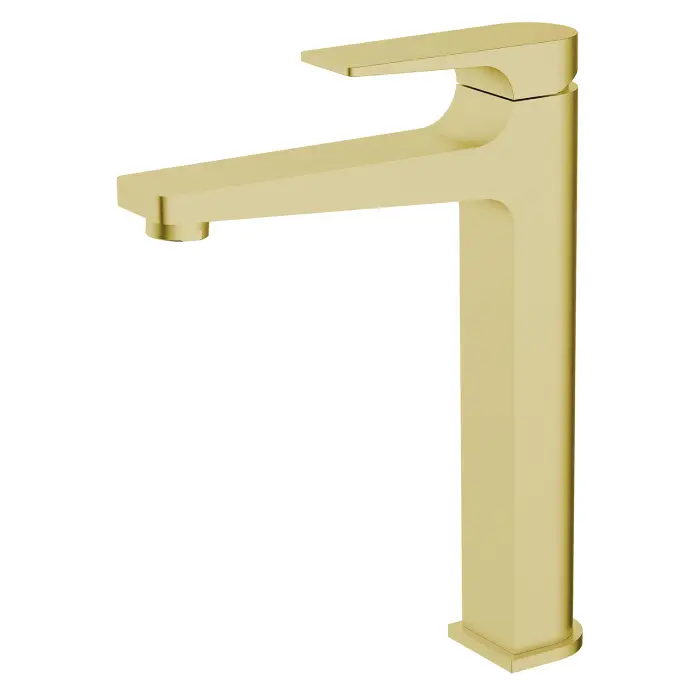 Смеситель для раковины-чаши Azario Arida высокий, керамический картридж, золото матовое (AZ-K9054MG)