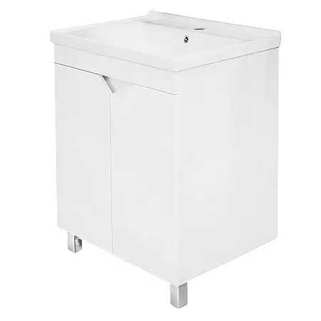 Комплект Тумба Loranto Оптимум 60 600х470х825 напольная, с раковиной Monte NEO 60, белый (CS00106210)
