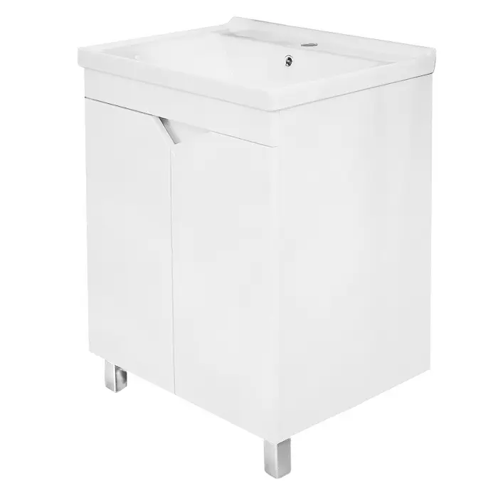 Комплект Тумба Loranto Оптимум 60 600х470х825 напольная, с раковиной Monte NEO 60, белый (CS00106210)