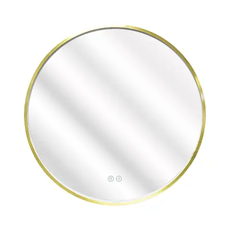 Зеркало с подсветкой в ванную Azario Димион 600х600х45 АZ-LED010725 цвет золотой матовый