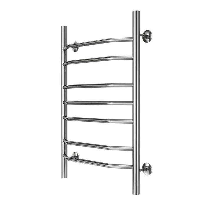 Полотенцесушитель водяной AZARIO RAVENNA 500/800 7 секций, нижнее/диагональное подключение, 1/2", хром (AZ07158)