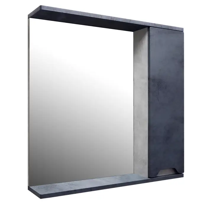 Зеркало-шкаф Loranto Florena 70 700х135х600 правый, темный бетон (CS00090037)