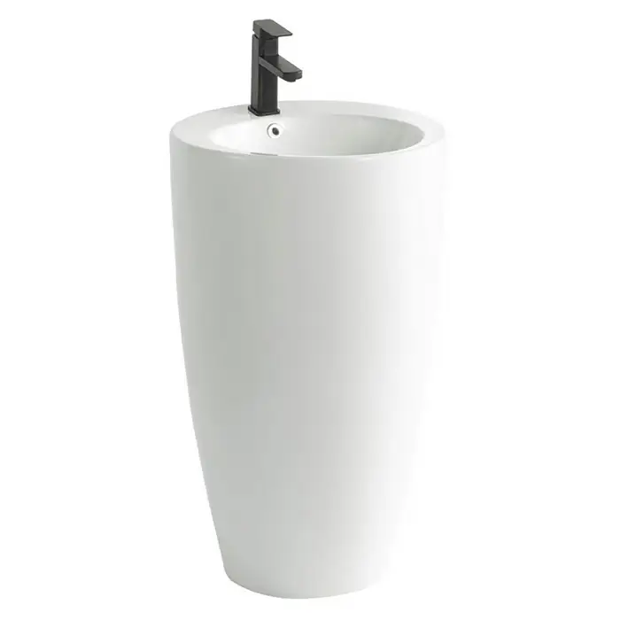 Раковина напольная Azario Деа 500х500х830 отдельностоящая круглая, белый (AZ-203)