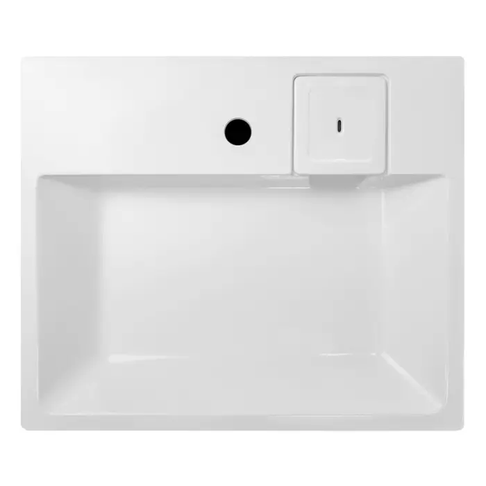 Раковина Azario SHARP NEW 600х500х90 литьевой мрамор, сифон в комплекте, белый (CS00105718)