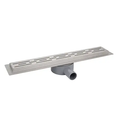 Душевой лоток AZARIO 400 мм, D40(50), 360°, металлическая перфорированная решетка, металлический желоб, комбинированный затвор (AZT3FT01400)