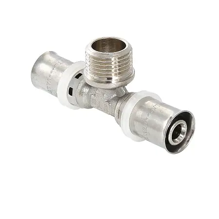 Тройник пресс Valtec с переходом на нар. р. 20х1/2"х20 (VTm.233.N.200420)