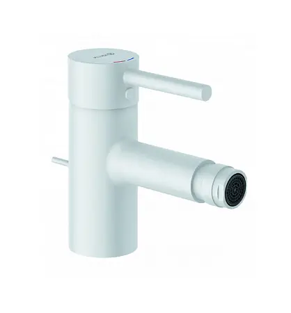 Смеситель для биде KLUDI BOZZ WHITE однорычажный, с донным клапаном, белый матовый (385335376)