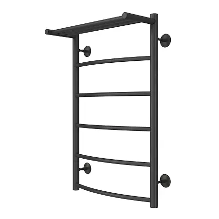 Полотенцесушитель электрический AZARIO VERONA 500/800 5 секций, с полкой, диммер справа, графит (AZ83879PG)