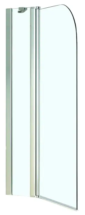 Шторка для ванны Azario MERRIT 1100(700+400)х1400 прозрачное стекло 6 мм, покрытие EASY CLEAN, цвет профиля серебро (AZ-NF6221 1100)