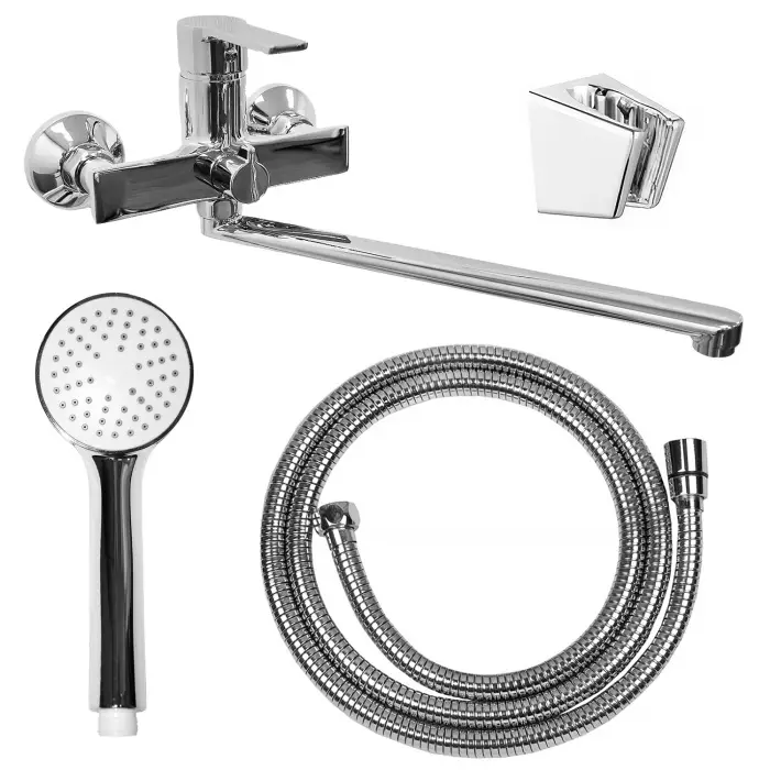 Смеситель для ванны LORANTO Норма керамический картридж, длинный излив, хром (LR90501000)