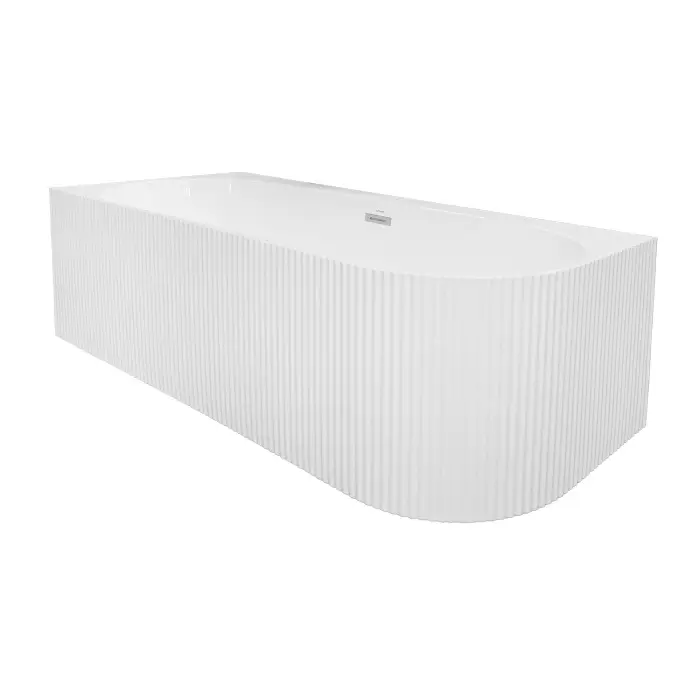 Ванна акриловая Azario LAGO BLANCO 1600х750х580 пристенная, левая, в комплекте с сифоном и металлической рамой (AZ-6724-1CL 16075)