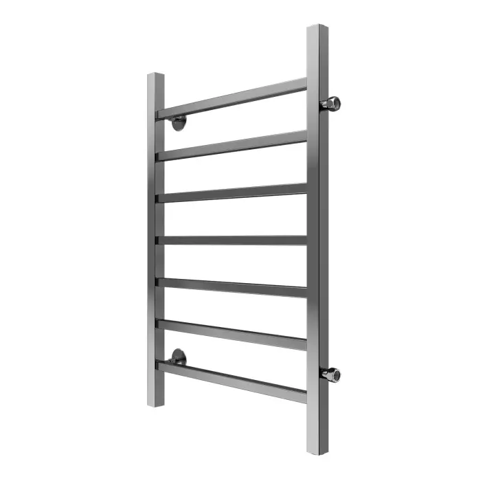 Полотенцесушитель водяной AZARIO ANCONA 500/800 квадрат, 7 секций, боковое подключение, 3/4", хром (AZ71558)