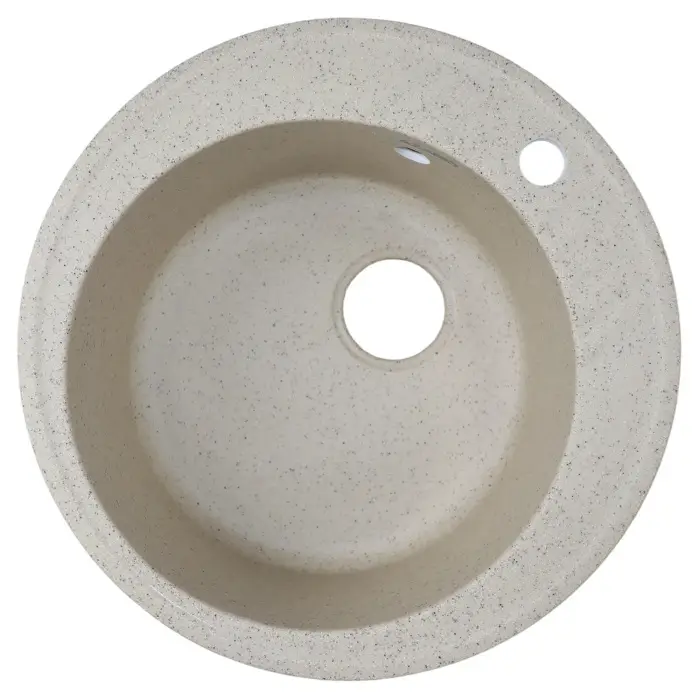 Кухонная мойка AZARIO Solo 505x505x190 искусственный мрамор, сифон в комплекте, цвет песочный (CS00105235)