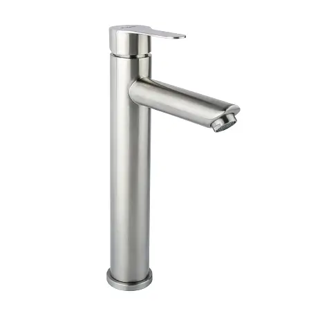 Смеситель для раковины-чаши Fixsen NORDIC высокий излив, однорычажный, керамический картридж, сатин (FX-8809N)