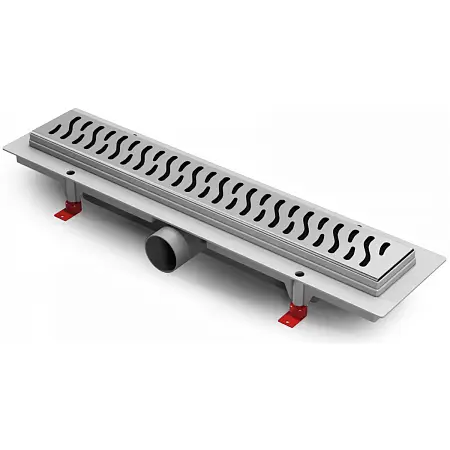 Душевой лоток AZARIO D40 Harmony 550 мм, боковой слив, пластиковый, решетка из нержавеющей стали (AZ-CH 550 H)