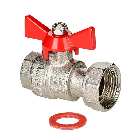 Шаровой кран Valtec с накидной гайкой 1/2"x3/4" внутренняя-внутренняя (VT.241.N.0405)