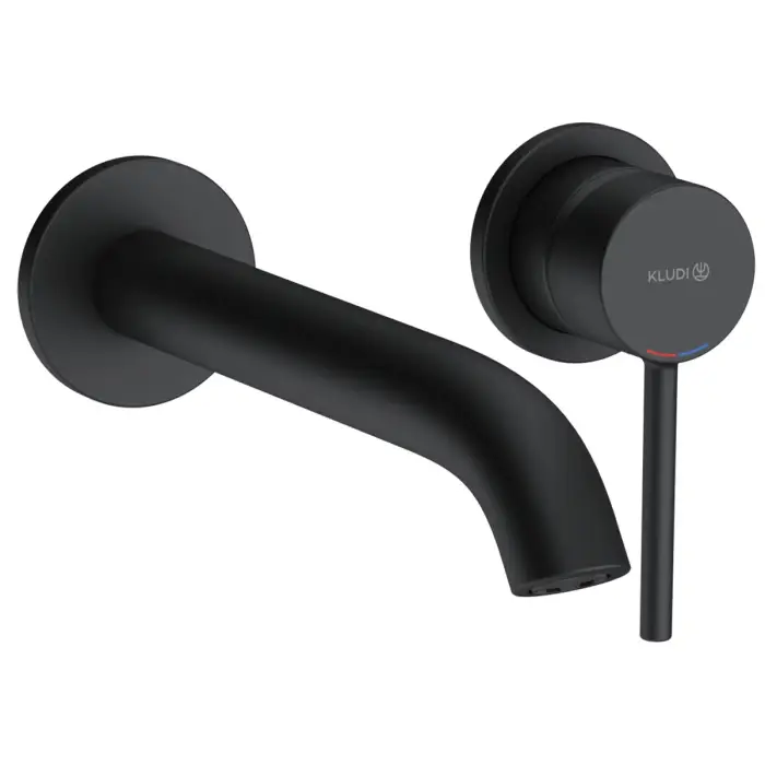 Смеситель для раковины Kludi Bozz с внутренней частью, матовый черный (382453976S)