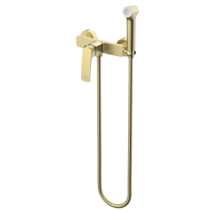 Гигиенический душ Azario Conda со смесителем, керамический картридж, шланг 150 см, золото матовое (AZ-K2511MG)