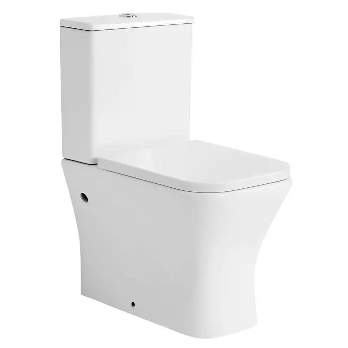 Унитаз-компакт Azario Блейз 385х615х801 напольный, безободковый с быстросъемным сиденьем микролифт (AZ-55-1)