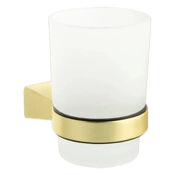 Подстаканник одинарный Fixsen Trend GOLD, стекло, золото матовое (FX-99006)