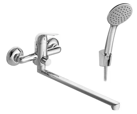 Смеситель Santek Нико для ванны, длинный излив, с акссессуарами, хром (WH5A12005C001)